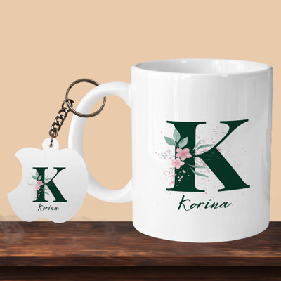 sublix NEW_K Letter 01 L-A Ceramic Coffee Mug(330 ml)