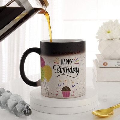 Mamta Gifts Shops Magic Photo| Photo & Text | Gift for Birthday, Anniversary, Friend & Family Ceramic Coffee Mug(325 ml)