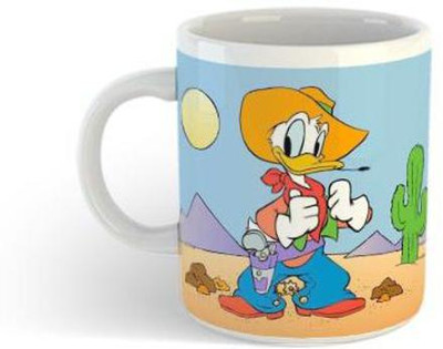 CHARMING Donald Duck CCD22 Cartoon Printed 11 oz White Ceramic Coffee Mug(330 ml)