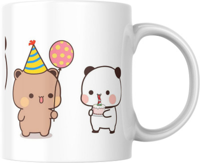 Dryclap Loving Panda Gifting Ceramic Coffee Mug(325 ml)