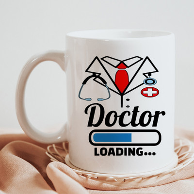 MBA GIFT WALA Doctor Loading Theme Printed Cup | Best Gift for Doctors, Premium Quality Ceramic Coffee Mug(330 ml)