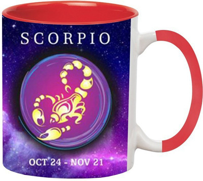 ARTBUG Scorpio Zodiac Sign -677-Red Ceramic Coffee Mug(350 ml)
