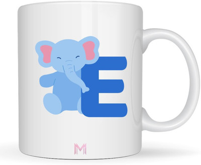 MaddockCorp Maddock E Alphabet Animals Printed for Kids Ceramic Coffee Mug(350 ml)