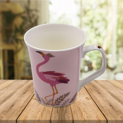 KidsCity.In Printed Ceramic Tall Coffee or Tea with handle - 325ml (4611-C-A) Ceramic Coffee Mug(325 ml)