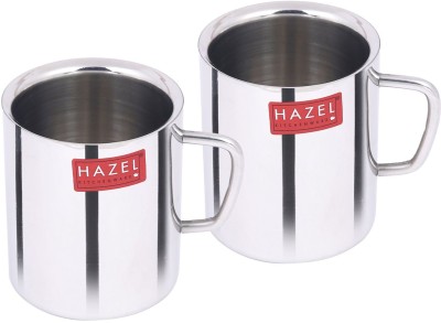 HAZEL Stainless Steel Green Tea Coffee Big Sobar, 300 ml (Each) Stainless Steel Coffee Mug(300 ml, Pack of 2)