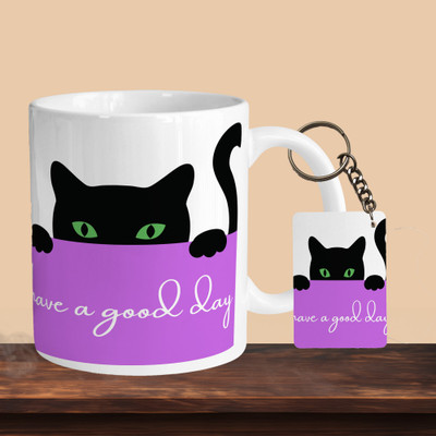 Hunter Studio 101_Have A Good Day R-R Ceramic Coffee Mug(330 ml, Pack of 2)