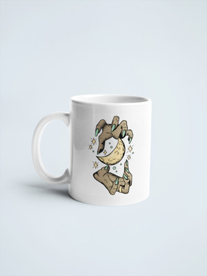 Epic Merch Floating moon Ceramic Coffee Mug(350 ml)