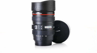 shree handicraft Camera Lens Shape Cup Plastic Coffee  (400 ml) Stainless Steel Coffee Mug(400 ml)