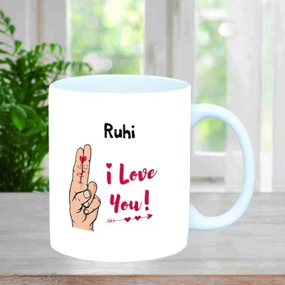 AGARWAL GIFT GALLERY AGARWAL GIFT RUHI I LOVE YOU WHITE COFFEE MUG_717 Ceramic Coffee Mug(325 ml)