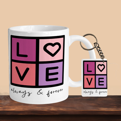 VM MALL 101_Lovee Always & Forever R-R Ceramic Coffee Mug(330 ml)