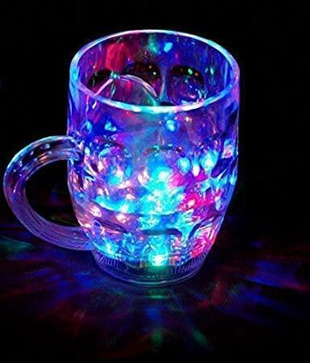 jangra Rainbow Color Magic Cup LED Flashing 7 Color Changing Light. Plastic Beer Mug(200 ml)