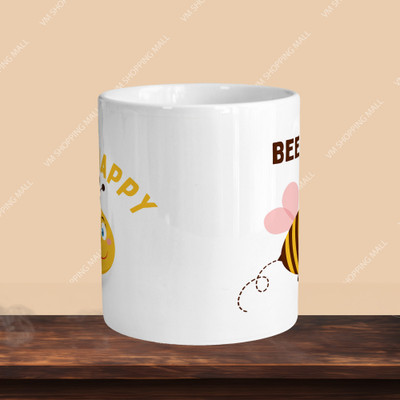 Print Ginnie 101_Be Happy R-S Ceramic Coffee Mug(325 ml)