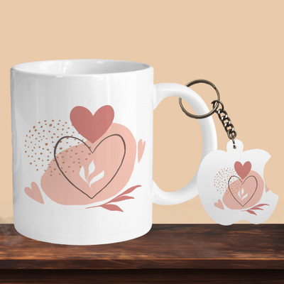 Hunter Studio 101_Love 01 R-A Ceramic Coffee Mug(330 ml, Pack of 2)