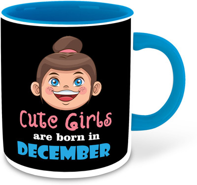FLEXERSTYLE NEW2025-Mug CuteGirlsbornDEC-CMC - 3325 ml pack of 1 _NEW Ceramic Coffee Mug(325 ml)