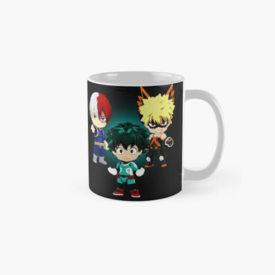 craft maniacs MY HERO ACADEMIA CARICATURES PRINTED 330 ML WHITE MUG FOR ANIME LOVERS Ceramic Coffee Mug(330 ml)