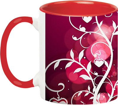 ARTBUG Happy Valentine's Day - 2435-Red Ceramic Coffee Mug(350 ml)