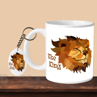 VM SHOPPING MALL She King L-O Ceramic Coffee Mug(330 ml, Pack of 2)