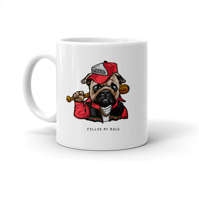 Clapcart FOLLOW MY RULE - Printer Designer Coffee Ceramic Coffee Mug(325 ml)