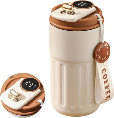 4tens Temperature Display,Insulated Vacuum Thermal, Leak-Proof Travel with lid Stainless Steel Coffee Mug(460 ml)