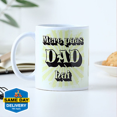 FNP Mere Pas Dad Hai Ceramic Coffee Mug(325 ml)