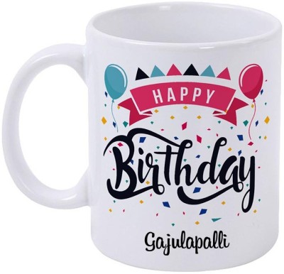 epheriwala Happy Birthday GAJULAPALLI /Birthday Gifts Printed Ceramic Coffee Mug(350 ml)