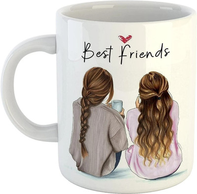 ADR Best friend Heavy Quality Printed Coffee mug for gifting | Best Coffee mug Ceramic Coffee Mug(350 ml)