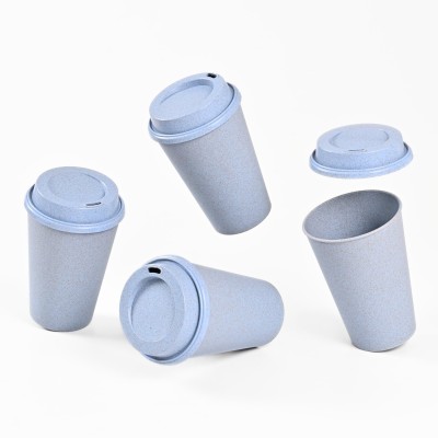 Eha Earth Friendly Sipper Tumbler with Lid | Sipper Cup Biocomposite Tumbler(350 ml, Pack of 4)