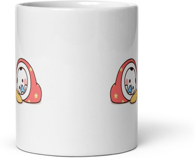 Dr Farfar Bubu Dudu Feeling Cold Having Fun With Phone 923 Gift Item for Girlfriend Ceramic Coffee Mug(350 ml)