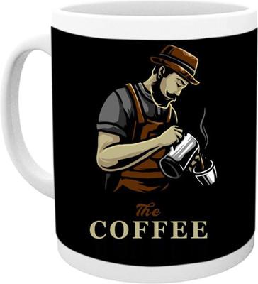 Mr UVD The Coffee Man Design Print_MUGG Ceramic Coffee Mug(350 ml)