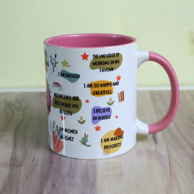 FiftyOne Hub Motivational Daily Affirmation for gifting Ceramic Coffee Mug(350 ml)