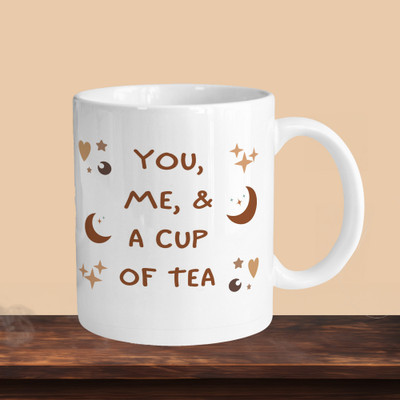 Print Ginnie 101_You, Me & A Cup Of Tea R Ceramic Coffee Mug(325 ml)