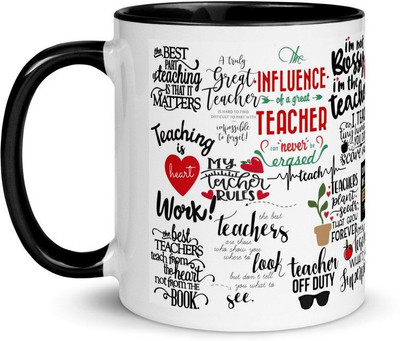 TAJNAN TAJ-BLACKTEACHER-MUG Ceramic Coffee Mug(320 ml)