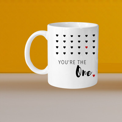 Hunter Studio 101_Perfect for Coffee and Tea - Single Pack VM Youre The One L Ceramic Coffee Mug(328 ml)