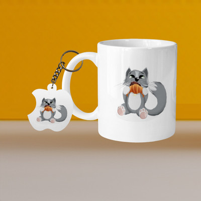 VM MALL 101_VM K Letter 01 L-O Ceramic Coffee Mug(325 ml)