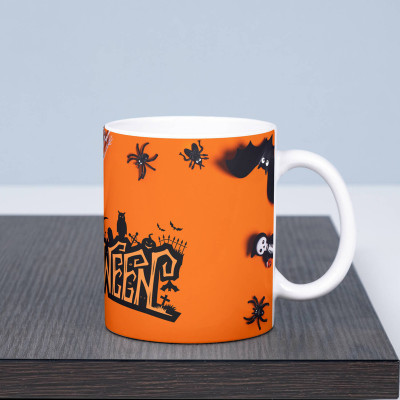 half engineer Halloween Theme Printed Ceramic Coffee Mug(300 ml)