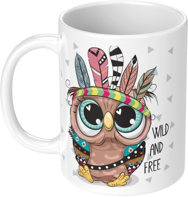 TrendoPrint (NW-457) Wild And Free Printed 1 Cup Ceramic Coffee Mug(350 ml)