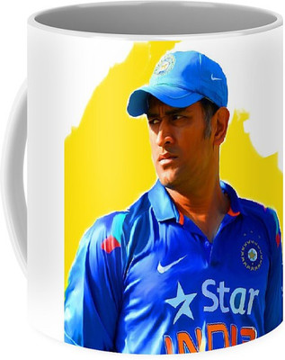 Convay Ms Dhoni Captain Cool Mahi CSK Chenai Super King dhoni Cup Ceramic Coffee Mug(330 ml)