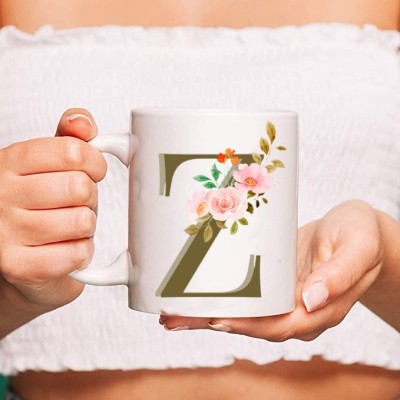 PRINT YOUR DREAM Alphabet 'Z' Printed Ceramic Wedding Engagement Anniversary Birthday Gift Ceramic Coffee Mug(330 ml)