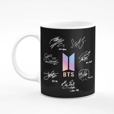 Printybloom BTS Printed Ceramic Tea, Milk and Coffee/Cup Ceramic Coffee Ceramic Coffee Mug(350 ml)