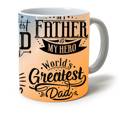 Vihaan Fashions Dad You're Awesome Affirmation Printed Ceramic Coffee Mug(350 ml)
