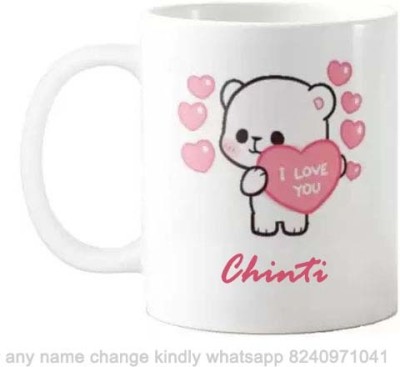 Exocticaa Romantic Gift for Devesh Love theme Message 067 Ceramic Coffee Mug(325 ml)