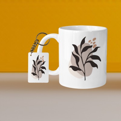 VM SHOPPING MALL VM Nice Day L-R Ceramic Coffee Mug(330 ml, Pack of 2)