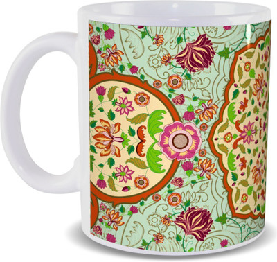 KOLOROBIA Classichal White Ceramic Coffee Mug(325 ml)