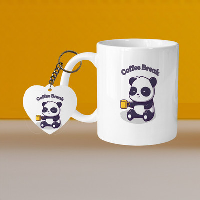 Print Ginnie 101_VM Cat Face L-H Ceramic Coffee Mug(325 ml)