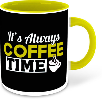 RADANYA PACK 2_CoffeeLover3-CM-1544 Ceramic Coffee Mug(352 ml, Pack of 2)