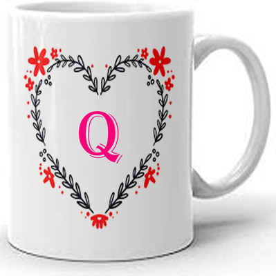 PS Sales Alphabet-07-Q Ceramic Coffee Mug(350 ml)