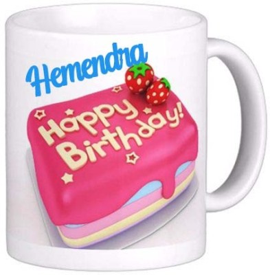 Exocticaa Happy Birthday Gift for Hemendra 180 Ceramic Coffee Mug(325 ml)