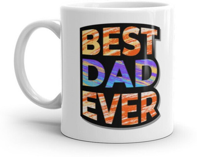 Mr UVD Best Dad Ever 78 Design Graphical Printed Premium Quality_MUGG Ceramic Coffee Mug(350 ml)