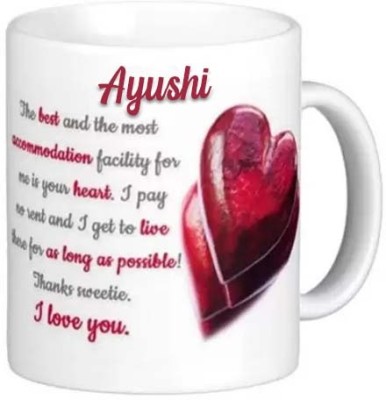 GNS Romantic Gift for Ayushi I Love You 085 Ceramic Coffee Mug(325 ml)