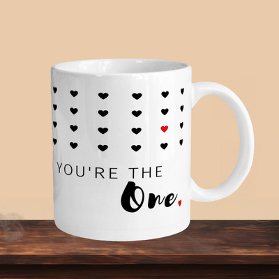 Print Ginnie 101_Youre The One R Ceramic Coffee Mug(325 ml)